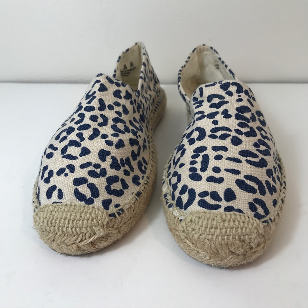 Sam Edelman Leopard Print Verona Espadrilles Dark Blue Tan Beige Womens Size 7.5 - Picture 6 of 13